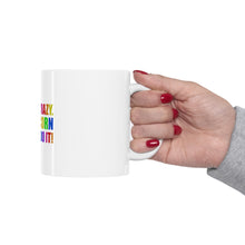 DistinctInk Glossy White Coffee / Tea Mug - I'm Not Crazy My Unicorn Made Me Do It