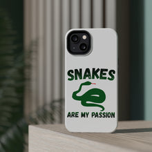 DistinctInk ToughCase for Apple iPhone, Compatible with MagSafe Charging - Snakes Are My Passion