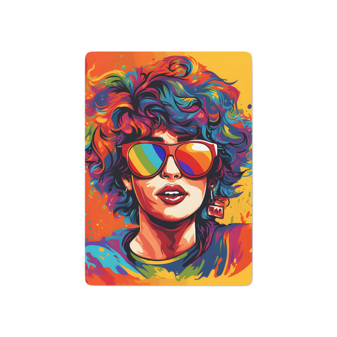 DistinctInk Playing Poker Cards with Start Building Your Dreams Design for LGBTQ+ Pride