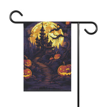 DistinctInk Garden & House Banner / Flag with Ghostly Ghouls in the Graveyard Design for Halloween
