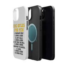 DistinctInk ToughCase for Apple iPhone, Compatible with MagSafe Charging - BBQ Rules for Men