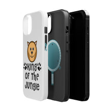DistinctInk ToughCase for Apple iPhone, Compatible with MagSafe Charging - King of the Jungle - Lion