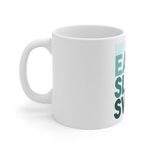 DistinctInk Glossy White Coffee / Tea Mug - Life Is Simple Eat Sleep Swim