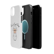 DistinctInk ToughCase for Apple iPhone, Compatible with MagSafe Charging - Time to Count Sheep - Lamb