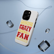DistinctInk ToughCase for Apple iPhone, Compatible with MagSafe Charging - Warning Crazy Baseball Fan Approaching