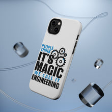 DistinctInk ToughCase for Apple iPhone, Compatible with MagSafe Charging - People Think It's Magic It's Engineering