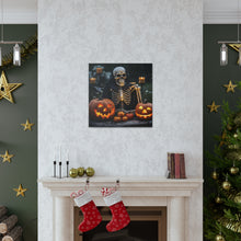 DistinctInk Canvas Wall Art with Skellington's Spooky Soiree for Halloween
