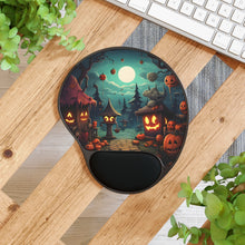 DistinctInk Mouse Pad with Wrist Rest  with Trick or Treat Fun Design for Halloween