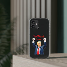 DistinctInk Clear Case for Apple iPhone or Samsung Galaxy - Trump "You Missed, Loser" Cartoon Design