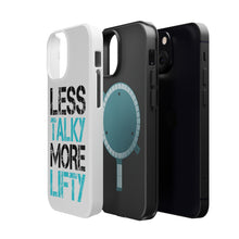 DistinctInk ToughCase for Apple iPhone, Compatible with MagSafe Charging - Less Talky More Lifty