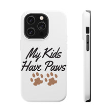 DistinctInk ToughCase for Apple iPhone, Compatible with MagSafe Charging - My Kids Have Paws