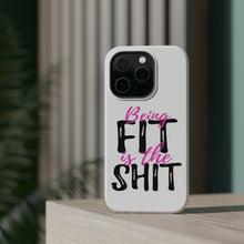 DistinctInk ToughCase for Apple iPhone, Compatible with MagSafe Charging - Being Fit is the $hit