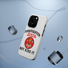 DistinctInk ToughCase for Apple iPhone, Compatible with MagSafe Charging - Firefighter - Job is to Save You