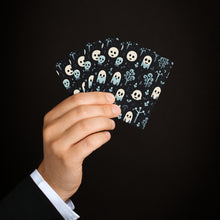 DistinctInk Playing / Poker Cards with Ghastly Skeletal Shadows Design for Halloween