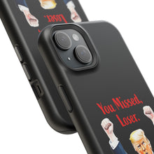 Dual Layer Tough Case for Apple iPhone, Compatible with MagSafe - Trump ‘You Missed, Loser’ Design & Black Background
