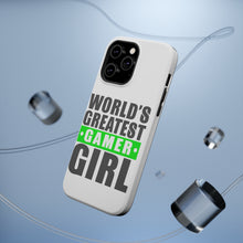 DistinctInk ToughCase for Apple iPhone, Compatible with MagSafe Charging - World's Greatest Gamer Girl Video Games