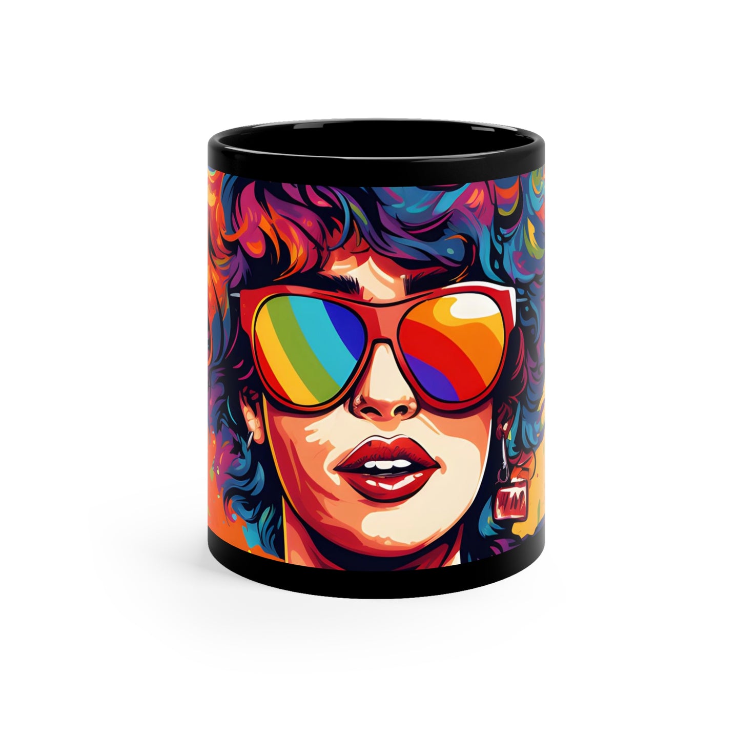 DistinctInk Black Coffee Mug - Start Building Your Dreams for LGBTQ+ Pride