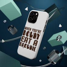 DistinctInk ToughCase for Apple iPhone, Compatible with MagSafe Charging - When You're Downy Eat a Brownie