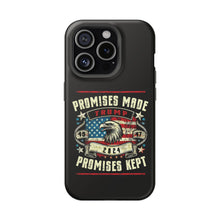 DistinctInk Tough Case for iPhone, Compatible with MagSafe Charging | Trump - Promises Made, Promises Kept | Conservative