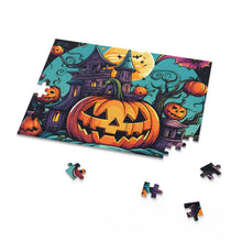 DistinctInk Jigsaw Puzzle with Trick or Treat Parade Design for Halloween