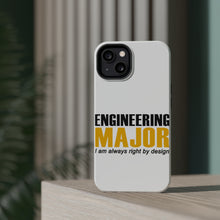 DistinctInk ToughCase for Apple iPhone, Compatible with MagSafe Charging - Engineering Major Always Right By Design