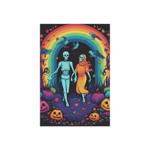 DistinctInk Garden & House Banner Flag with The Enduring Beauty of Writing Design for Halloween  LGBTQ+ Pride