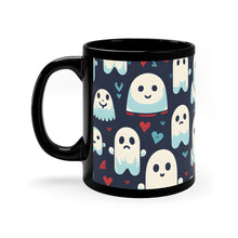 DistinctInk Black Coffee Mug - Skelephants and Ghostly Ghouls for Halloween