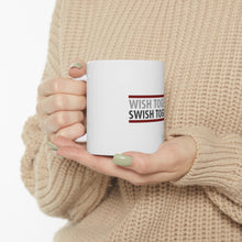 DistinctInk Glossy White Coffee / Tea Mug - Wish Together Swish Together Basketball