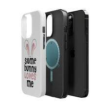 DistinctInk ToughCase for Apple iPhone, Compatible with MagSafe Charging - Some Bunny Loves Me - Rabbit