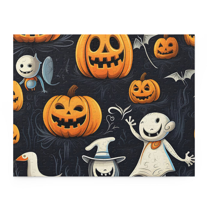 DistinctInk Jigsaw Puzzle with The Halloween Spell Design for Halloween