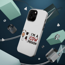 DistinctInk ToughCase for Apple iPhone, Compatible with MagSafe Charging - I'm A Cow Person