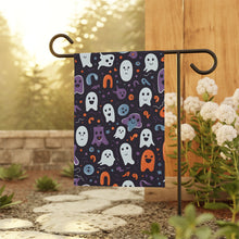DistinctInk Garden & House Banner / Flag with Skeletal Ghostly Pumpkins Design for Halloween
