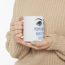 DistinctInk Glossy White Coffee / Tea Mug - People Will Stare Make it Worth Their While
