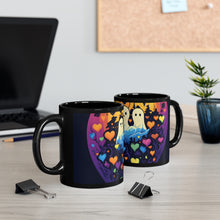 DistinctInk Black Coffee Mug - A Life Of Adventure for Halloween LGBTQ+ Pride