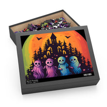 DistinctInk Jigsaw Puzzle with Discover Your True Path Design for Halloween  LGBTQ+ Pride