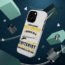 DistinctInk ToughCase for Apple iPhone, Compatible with MagSafe Charging - Never Dreamed I'd Be Grumpy Old Guitarist