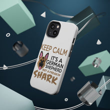 DistinctInk ToughCase for Apple iPhone, Compatible with MagSafe Charging - Keep Calm - It's a German Shepherd