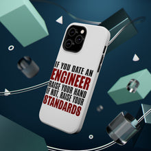 DistinctInk ToughCase for Apple iPhone, Compatible with MagSafe Charging - Date Engineer or Raise Your Standards