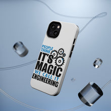DistinctInk ToughCase for Apple iPhone, Compatible with MagSafe Charging - People Think It's Magic It's Engineering