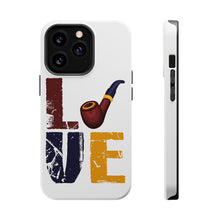 DistinctInk ToughCase for Apple iPhone, Compatible with MagSafe Charging - Love Pipe Smoking