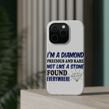 DistinctInk ToughCase for Apple iPhone, Compatible with MagSafe Charging - I'm a Diamond Precious Rare Not Everywhere