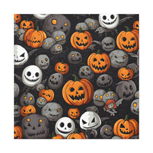 DistinctInk Canvas Wall Art with Haunted Harvest Time for Halloween