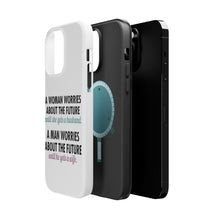 DistinctInk ToughCase for Apple iPhone, Compatible with MagSafe Charging - Worries About the Future Until Married