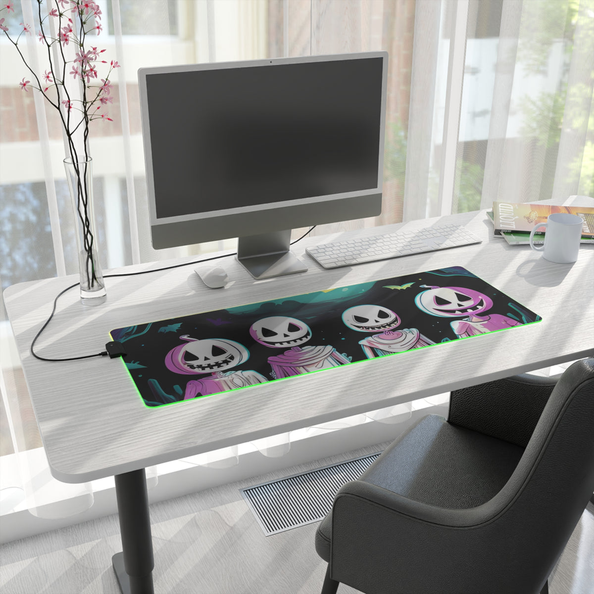 LED Gaming Mouse Pad with Exploring the Unknown Design for Halloween LGBTQ+ Pride, view 22