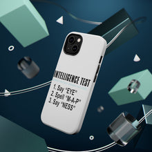 DistinctInk ToughCase for Apple iPhone, Compatible with MagSafe Charging - Intelligence Test (I Am A Penis)