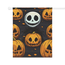 DistinctInk Garden & House Banner / Flag with Ghastly Skeleton Pumpkins Design for Halloween