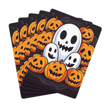 DistinctInk Playing / Poker Cards with Skele-Pumpkin Ghost Pattern Design for Halloween