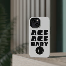 DistinctInk ToughCase for Apple iPhone, Compatible with MagSafe Charging - Ace Ace Baby Tennis