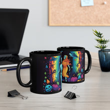 DistinctInk Black Coffee Mug - The Enduring Beauty of Writing for Halloween LGBTQ+ Pride