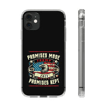 DistinctInk Hybrid (Acrylic/TPU) Clear Slim Fit Case for Apple iPhone | Trump: Promises Made, Promises Kept - Conservative